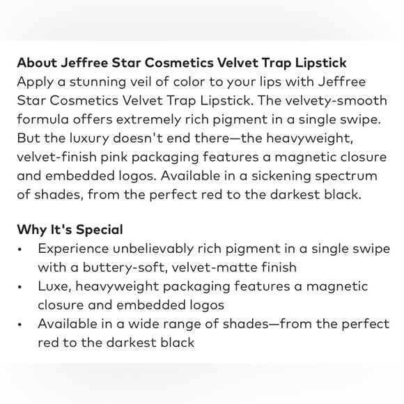 Jeffre Star Velvet Trap Lipstick - Paleontologist - Picture 5 of 5